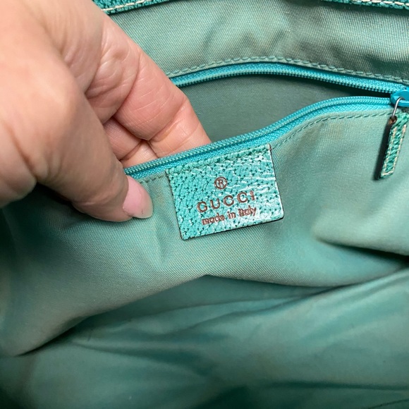 Gucci Sea Green Canvas Gussisma Tote w/Dustbag - Picture 7 of 14